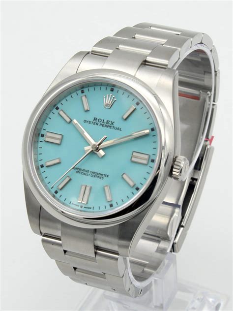 women's blue rolex watch|Rolex tiffany blue watch.